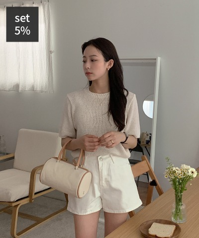 Loco Mary Linen Knit + Flare Cotton Short Pants Women&#039;s Clothing Shopping Mall DALTT