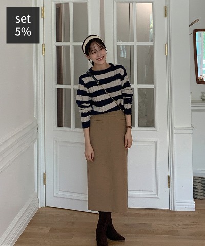 Very Mood Dangara Knit + Pleasure Wool Skirt Women&#039;s Clothing Shopping Mall DALTT