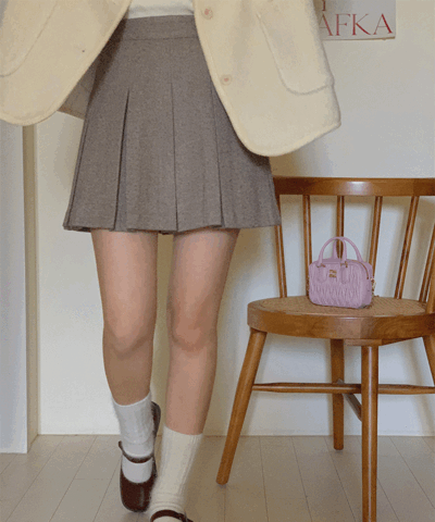 Zero Pleated Wool Skirt : [PRODUCT_SUMMARY_DESC]